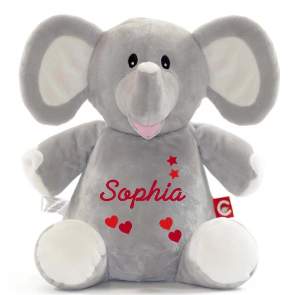 Stofftier Elefant bestickt mit Namen